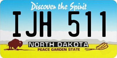 ND license plate IJH511