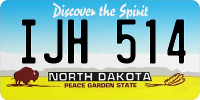 ND license plate IJH514