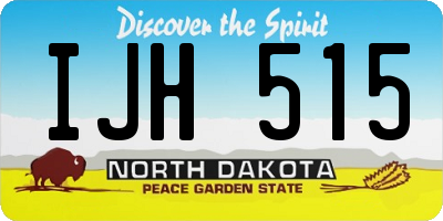 ND license plate IJH515