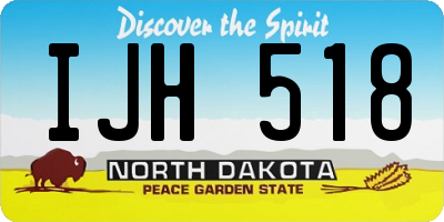 ND license plate IJH518