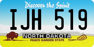 ND license plate IJH519