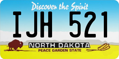 ND license plate IJH521