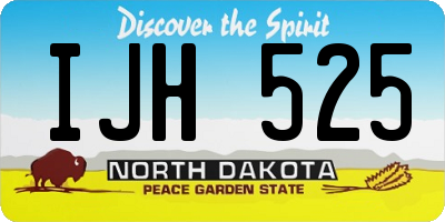 ND license plate IJH525