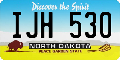ND license plate IJH530