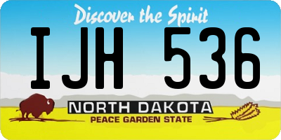 ND license plate IJH536
