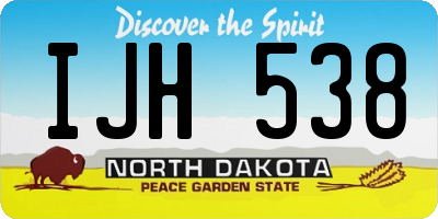 ND license plate IJH538