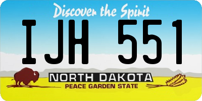 ND license plate IJH551