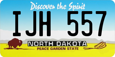 ND license plate IJH557