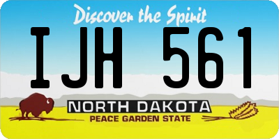 ND license plate IJH561