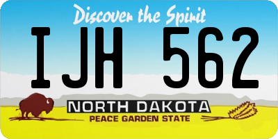 ND license plate IJH562