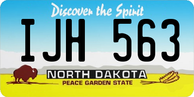 ND license plate IJH563