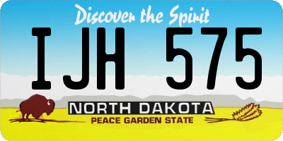 ND license plate IJH575