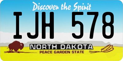 ND license plate IJH578