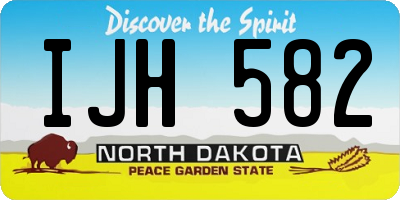 ND license plate IJH582