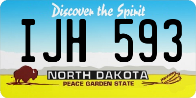ND license plate IJH593