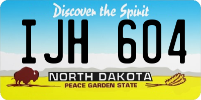 ND license plate IJH604