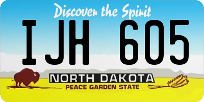 ND license plate IJH605