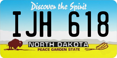 ND license plate IJH618