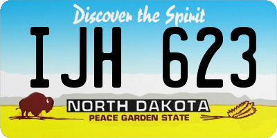 ND license plate IJH623