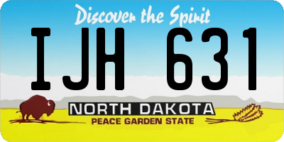 ND license plate IJH631