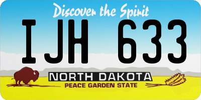 ND license plate IJH633