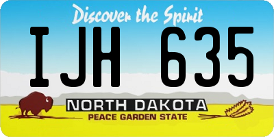ND license plate IJH635