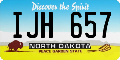 ND license plate IJH657