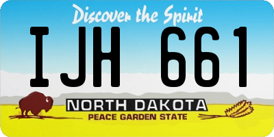 ND license plate IJH661