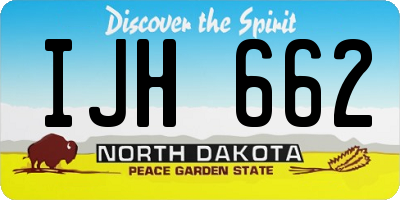 ND license plate IJH662