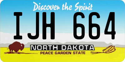 ND license plate IJH664