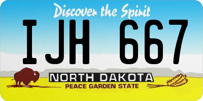 ND license plate IJH667