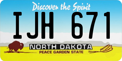 ND license plate IJH671