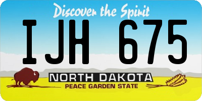 ND license plate IJH675