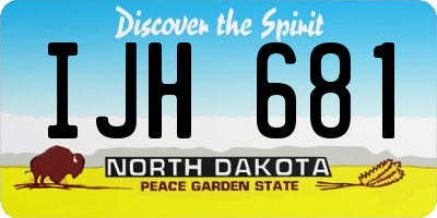 ND license plate IJH681
