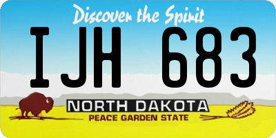 ND license plate IJH683