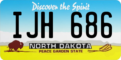 ND license plate IJH686