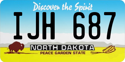 ND license plate IJH687