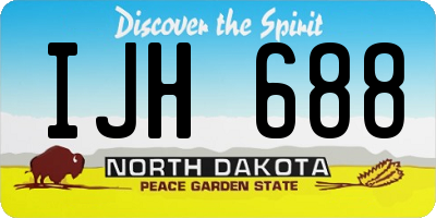 ND license plate IJH688