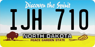 ND license plate IJH710