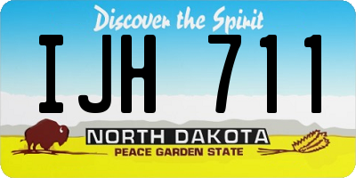 ND license plate IJH711