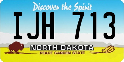 ND license plate IJH713