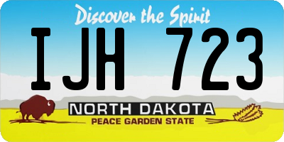 ND license plate IJH723