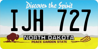 ND license plate IJH727