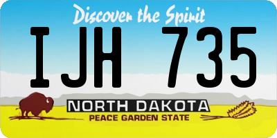 ND license plate IJH735