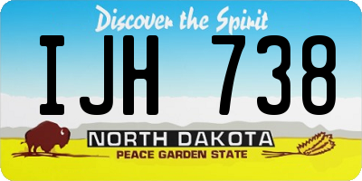 ND license plate IJH738