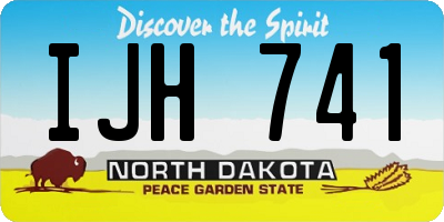 ND license plate IJH741