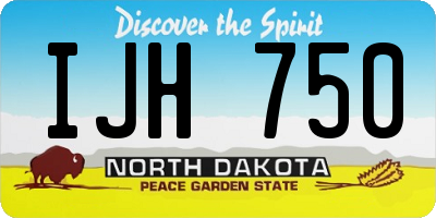 ND license plate IJH750