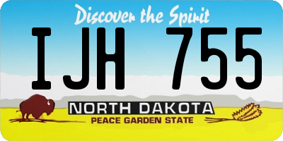 ND license plate IJH755