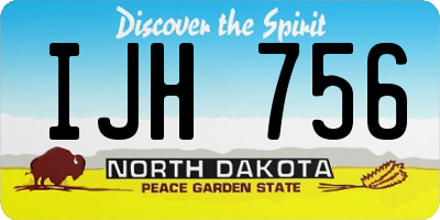ND license plate IJH756