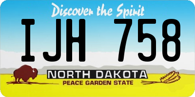 ND license plate IJH758